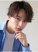 【soy-kufu】波巻き束感ショートのMEN'SHAIR