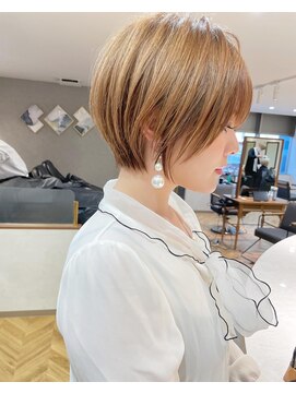 ロンドブルーム 天神大名店(Lond Bloom) 韓国マッシュショートボブインナーカラーくびれヘア
