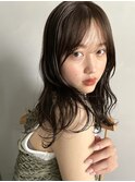 くびれヘア/顔周り/韓国/レイヤーカット/黒髪/ミディアム/横浜