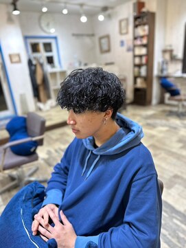 リッカヘアー(Ricca hair) メンズカジュアル20代30代ツイストスパイラルパーマツーブロック