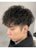 マッシュパーマ/ウルフ/アッシュブラック/カルマパーマ/ツイスパ