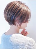say.こなれミディ前髪なしイメチェンショートオリーブベージュ