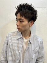 ファルベ(Farbe)&nbsp;スペインカールスパイキーショートブルーブラックフェザーパーマ