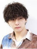 波巻きパーマメンズツイストスパイラルパーマツーブロック