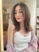 ミンクス 銀座店(MINX)&nbsp;顔周りがポイント！チョコレートカラーのオシャレミディ