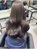 韓国 くびれロング レイヤー ワンホンヘア 小顔前髪
