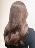 ブリーチなし大人可愛いマロンブラウン似合わせゆる巻ロング