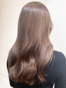 オーガニック リブ 川越(organic+live) ブリーチなし大人可愛いマロンブラウン似合わせゆる巻ロング