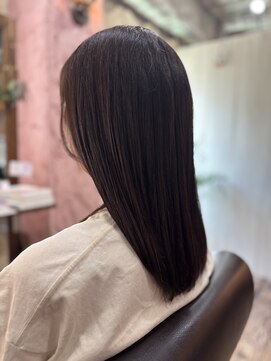 ロッソバイアルター 鎌取(ROSSO by aL-ter) くびれヘア/アプリコットオレンジ/ヘアセット/夏/鎌取/石橋