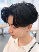 奈良men'sフェザーパーマフェザーショート
