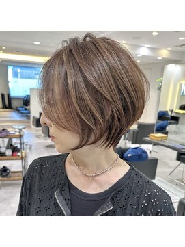 バンプ ギンザ(BUMP GINZA) 30代40代50代ショート白髪ぼかし白髪染め面長似合う髪型【松原】