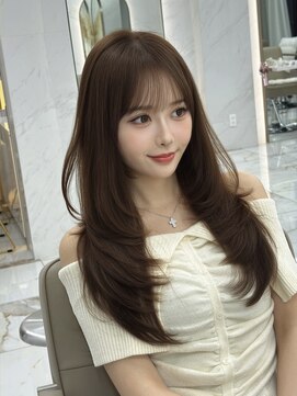 ベージュ/レイヤーカット/ハッシュカット/栄