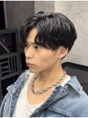 MEN’S HAIR/波巻きツイストスパイラル/リバースセンターパート