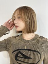 ピープスアンドスー 表参道 渋谷(Peeps&Suu.)&nbsp;サイドバング カーテンバング レイヤーボブ ベージュカラー