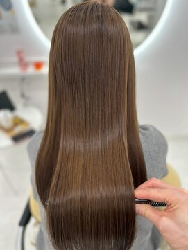 アイニ 天王寺アポロ店(aini) カラーハイライトハッシュカットレイヤーカットボブ髪質改善