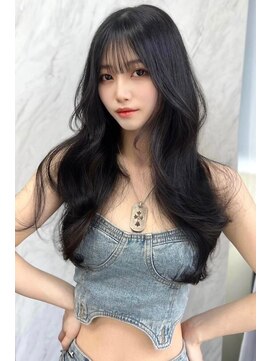 ランズ(LANDS) アッシュカラーくびれヘア 【韓国ヘア 大阪 梅田】