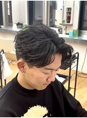 【フェザーパーマセンターパート】ツイストフェザーパーマ