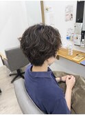 さりげないハイライト×しっかりウェーブパーマ