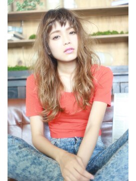 ラべリー 池袋(LOVELEY) LOVELEY 外国人風ロングウェーブ　ミルクティカラー☆537