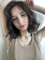ミラバイグリーン(Mira by green)&nbsp;大人ボブ×無造作パーマ【アッシュブラウン】 01