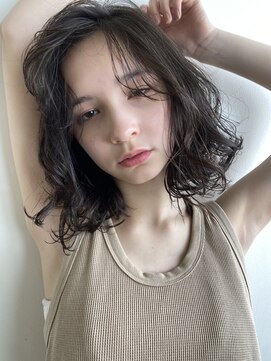 ミラバイグリーン(Mira by green) 大人ボブ×無造作パーマ【アッシュブラウン】 01