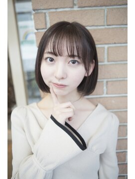 サロンドミルク 原宿(salon de MiLK) 【salon de MiLK 原宿】耳かけショートボブ×シルバーラベンダー