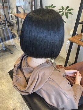 ヘアーサロン ツミキ(HAIR SALON TSUMiKi) ミニボブ　ブルーブラック
