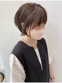 銀座大人外ハネショートウルフ耳かけ前髪あり小顔レイヤー