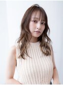 20代30代大人かわいい小顔ひし形レイヤーカットグレージュカラー
