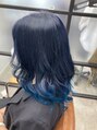 テーラヘアー 幕張本郷店(TELA HAIR) 全頭ダブルカラー。青色大好きな人におすすめです！