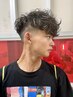 【新規/ハイライト&スペインカール】メンズカット+ブリーチ+パーマ　￥17600-