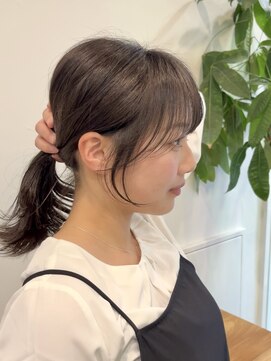 ビューエヒメ(VIEW EHIME) 顔まわりカット/レイヤーカット/韓国/ロングヘア/グレージュ