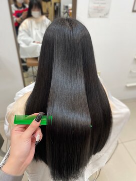 ソワンドゥブレス 大日店 (soin de brace) イメチェン/外ハネボブ/美髪/ワイドバング/ブルーブラック