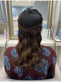 ハーフアップ
