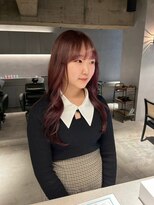 リール(rire)&nbsp;デザインカラーレイヤーカットウェットヘア夏オリーブベージュ