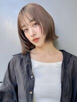 トルネード(TORNADO) フェイスレイヤーボブ 透明感カラー 切りっぱなしベージュt124