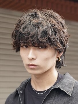 フィフスパーク(fifth PARK) メンズ緩めシャドウパーママッシュウルフ渋谷サーフカール学生