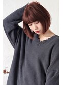 縮毛矯正ショートボブ/前下がりボブ/髪質改善/酸性ストレートc