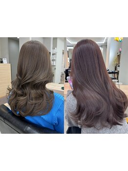 [カラー+カット+生トリートメント \9500]レイヤーcut&透明感カラーでどこから見ても完璧Styleを♪