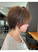 20代30代40代小顔くすみベージュマッシュショート