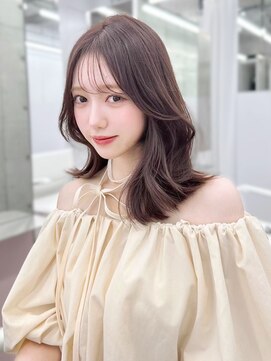 フォンズ(FONS) くびれミディ ミディアムヘア チョコブラウン