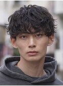 札幌大通メンズシャドウパーマ無造作波巻きスパイラルパーマ緩め