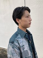 メゾンフォーメン(Maison for men)&nbsp;センターパート　ニュアンスパーマ　伸ばしかけ