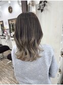 バレイヤージュ★ミルクティーグレージュ