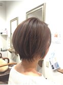 40代50代60代/前髪無しショートボブ/大人ショートボブ