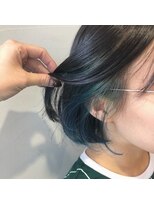 ヘアサロンガリカアオヤマ(hair salon Gallica aoyama) ☆iria catalog☆  【ダークグレー×インナーブルー】