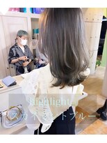 シークレットハイライト×新色スカイブルートレンドhair