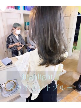 マリアバイアフロート(Maria by AFLOAT) シークレットハイライト×新色スカイブルートレンドhair