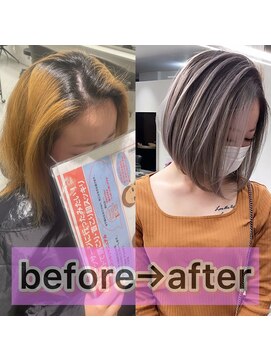 キング 高槻(K!ng) 【高槻】甘辛ミニボブ×バレイヤージュ