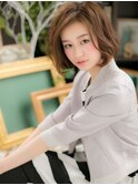 大人かわいいルーズヘア小顔前下がりボブディh2浦和20代30代40代
